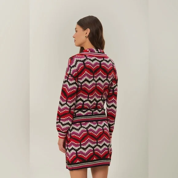 FARM RIO Multicolor Ombre Heart Knit Mini Skirt - Picture 3 of 3